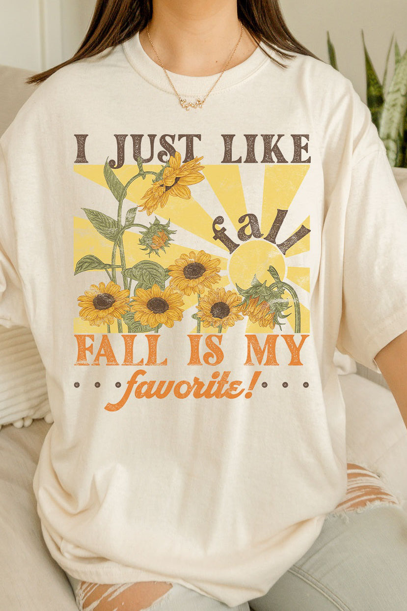 Fall Is My Favorite Oversized Graphic Tee