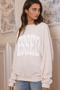 'BLESSED' Corded Graphic Sweatshirt