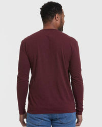 Long Sleeve Henley Shirt | Mahogany