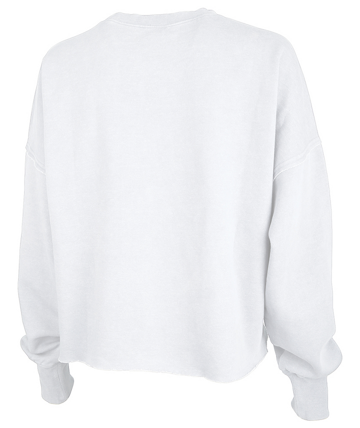 Clifton Distressed Boxy Sweatshirt White