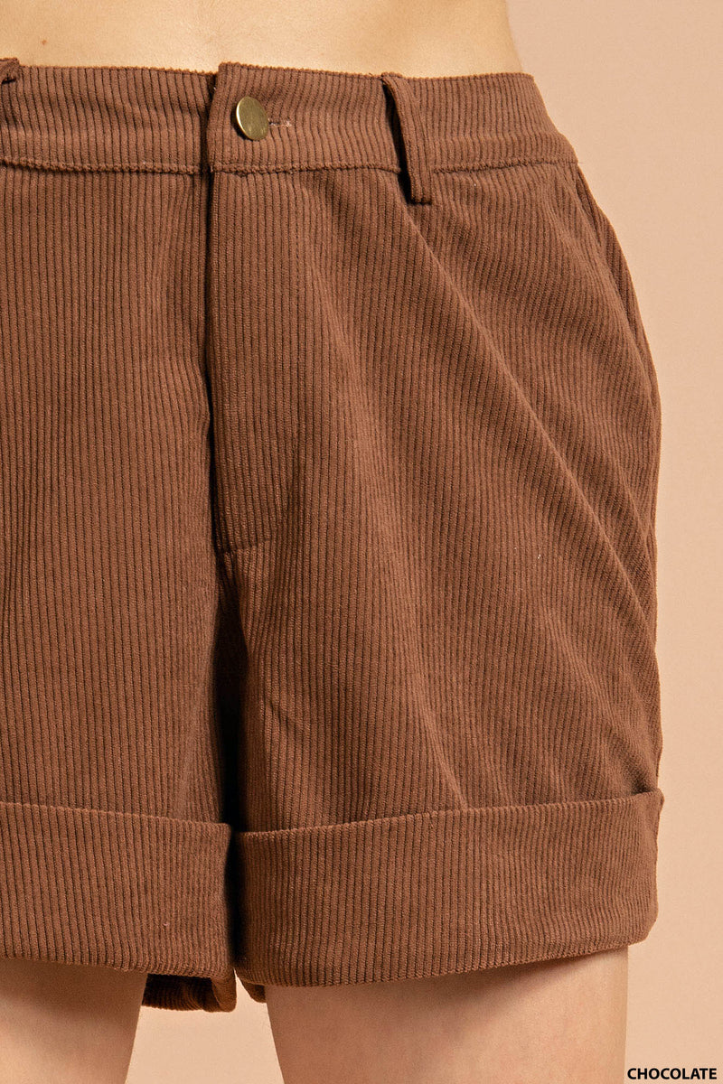 Espresso Dream Corduroy Shorts