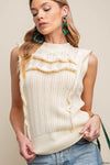 Vanillia Dream Crochet Sweater Vest