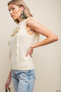 Vanillia Dream Crochet Sweater Vest