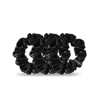 Jet Black Teletie Scrunchies