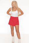 Sassy Scarlet Wrap Shorts Red