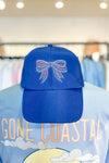 Multi Color Bow Hat Blue