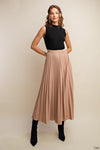 Tranquil Pleated Tan Skirt