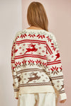 On Dasher, On Prancer Ivory Sweater