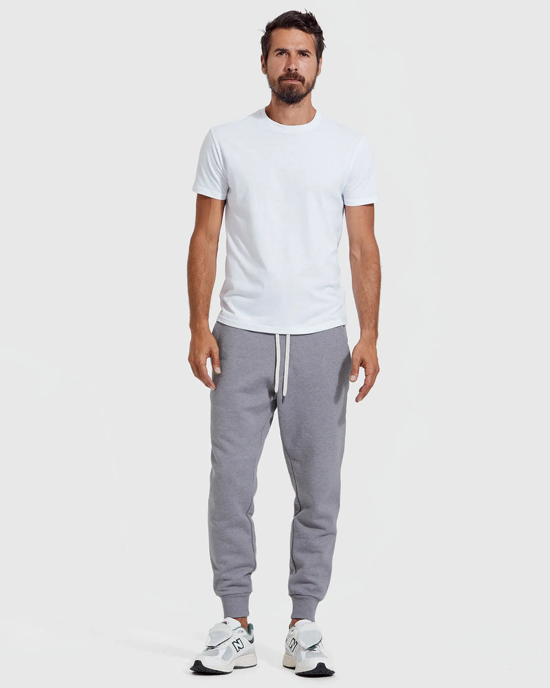 Joggers | Fleece French Terry | Heather Gray