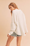 Crisp Morning Waffle Knit Top