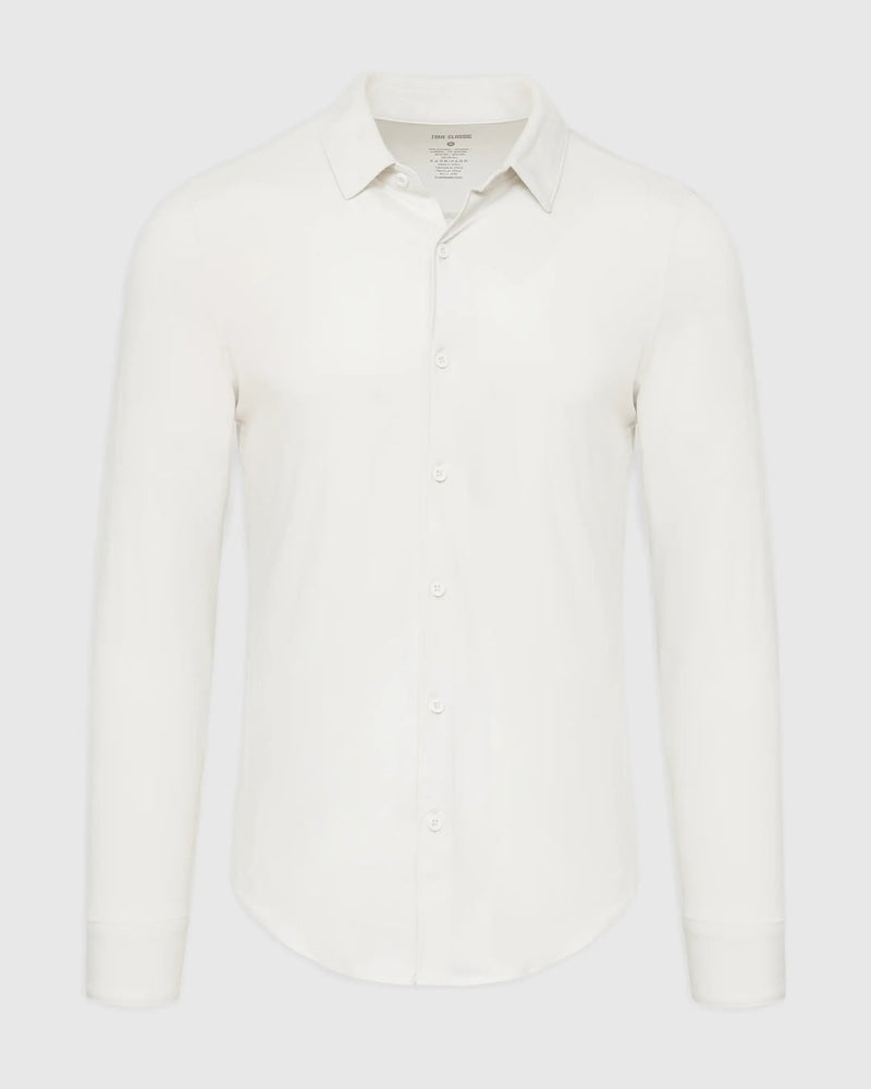 Do-It-All Comfort LS Button Up Shirt | Ecru