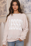 'BLESSED' Corded Graphic Sweatshirt