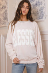 'BLESSED' Corded Graphic Sweatshirt