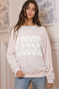 'BLESSED' Corded Graphic Sweatshirt