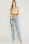 Let Me Know Sleeveless Crop Top Sand