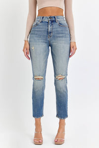 Harper High-Rise Distressed Mom Jeans