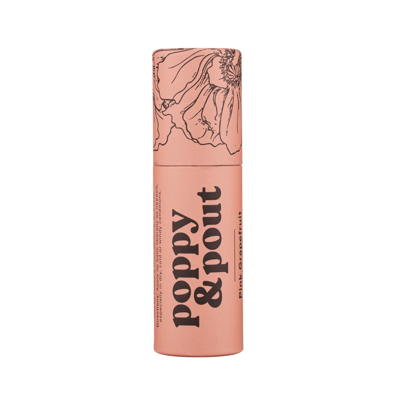 Poppy & Pout Lip Balm Pink Grapefruit