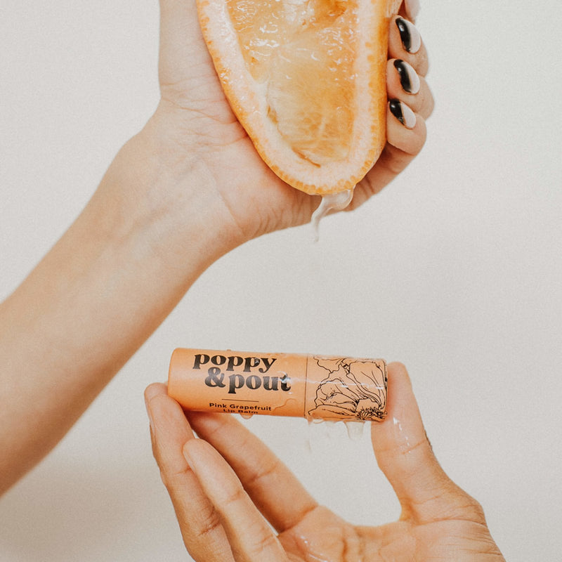 Poppy & Pout Lip Balm Pink Grapefruit