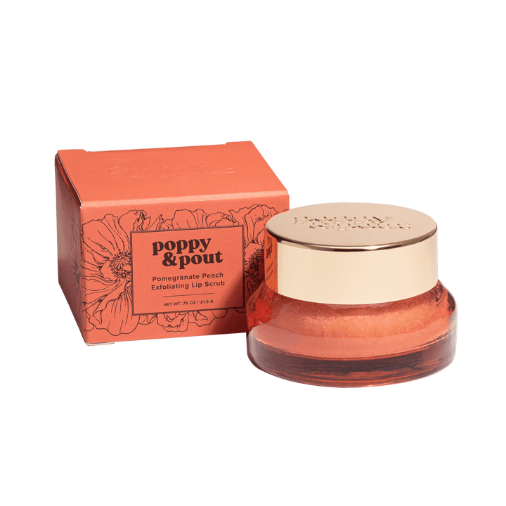 Poppy & Pout Lip Scrub Pomegranate Peach