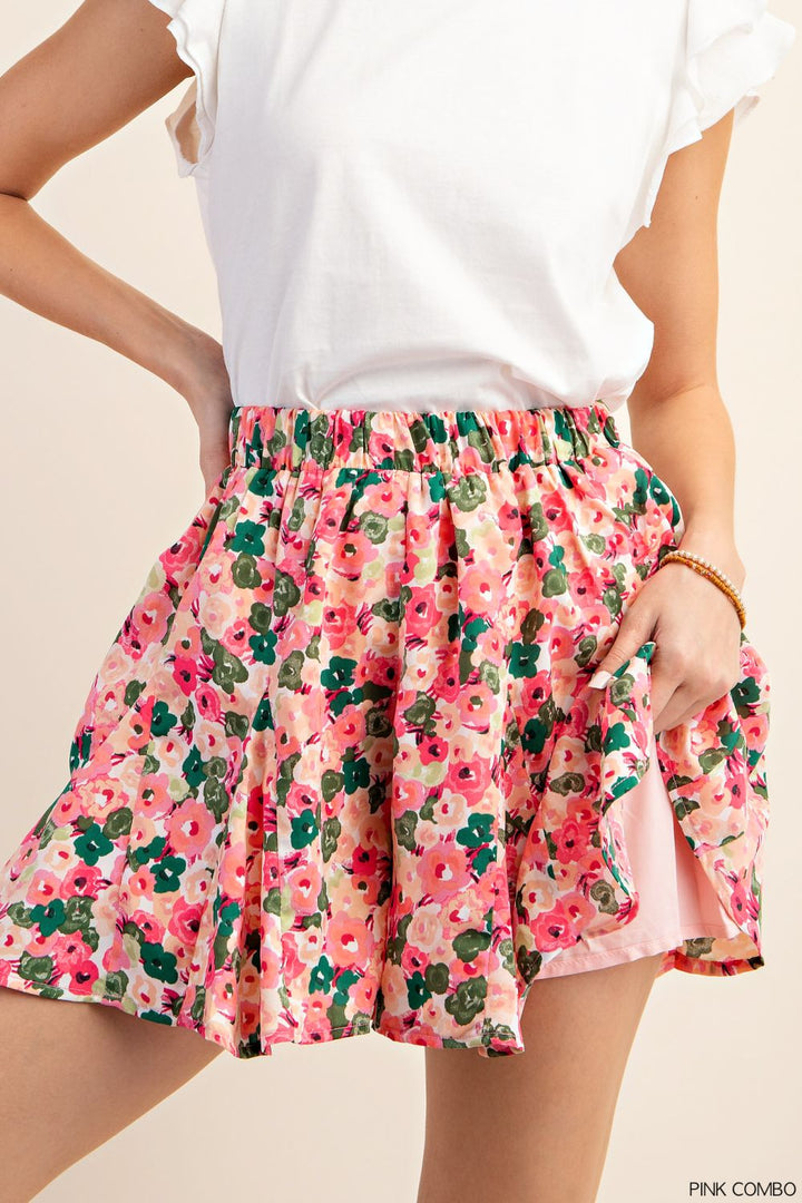 Garden Daisy Ruffle Shorts