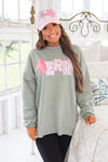 MERRY Patchwork Crew Sweatshirt