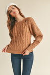 Love Me More Cut-Out Sweater Beige/Taupe