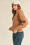 Love Me More Cut-Out Sweater Beige/Taupe