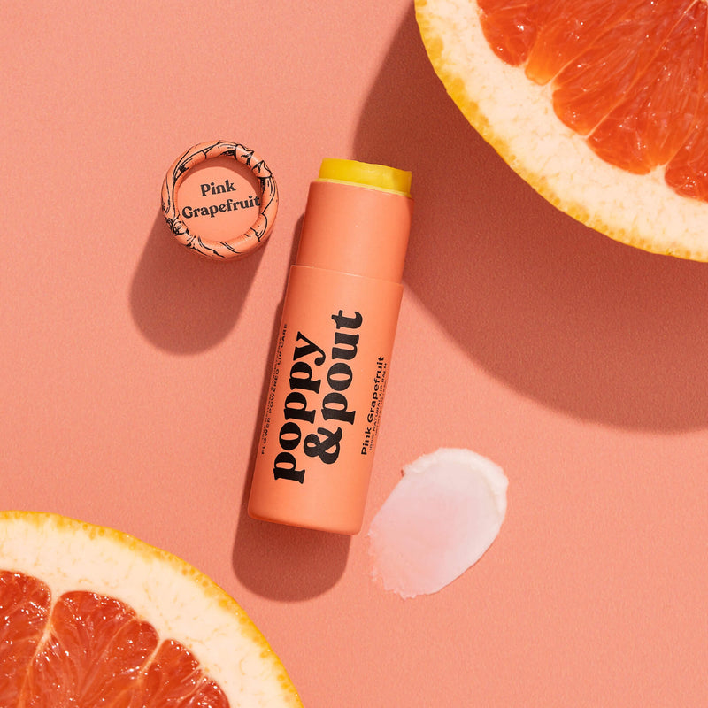 Poppy & Pout Lip Balm Pink Grapefruit