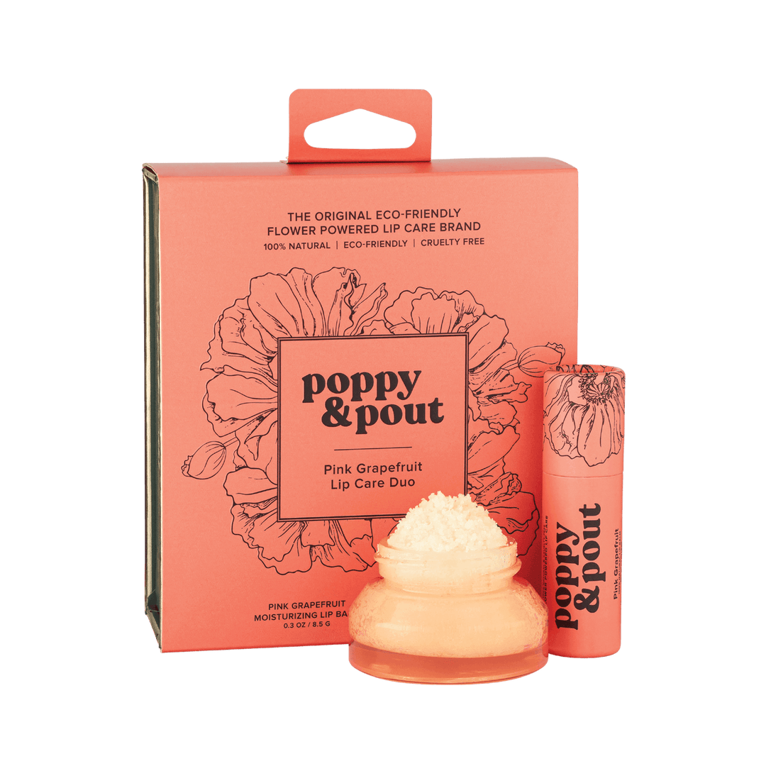 Poppy & Pout Lip Care Duo Pink Grapefruit
