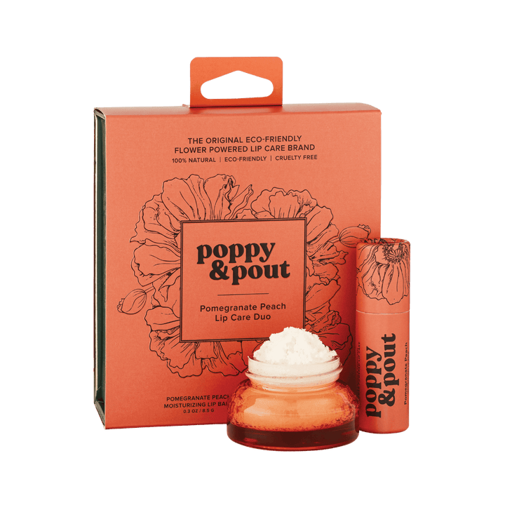 Poppy & Pout Lip Care Duo Pomegranate Peach