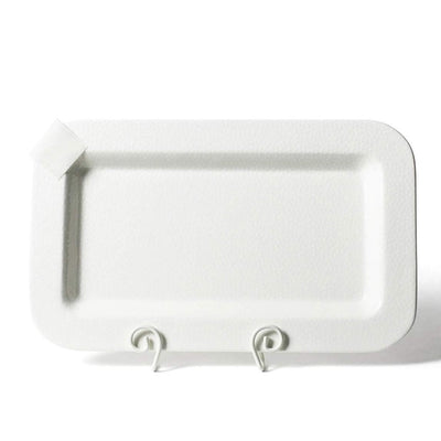 White Small Dot Mini Entertaining Rectangle Platter