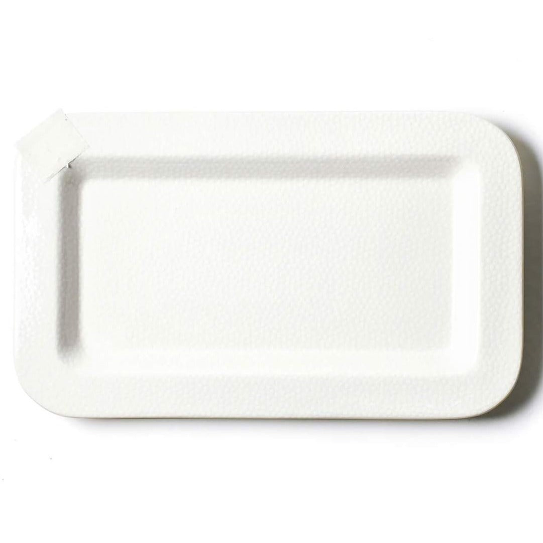 White Small Dot Mini Entertaining Rectangle Platter