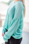 Melinda V-Neck Knit Sweater Jade