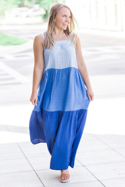 Everything You Want Maxi Dress Blue