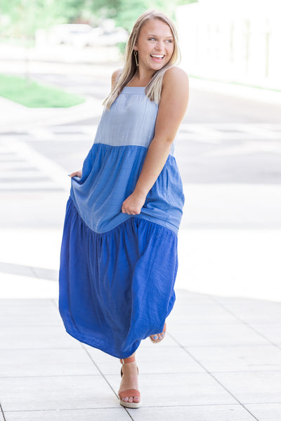 Everything You Want Maxi Dress Blue