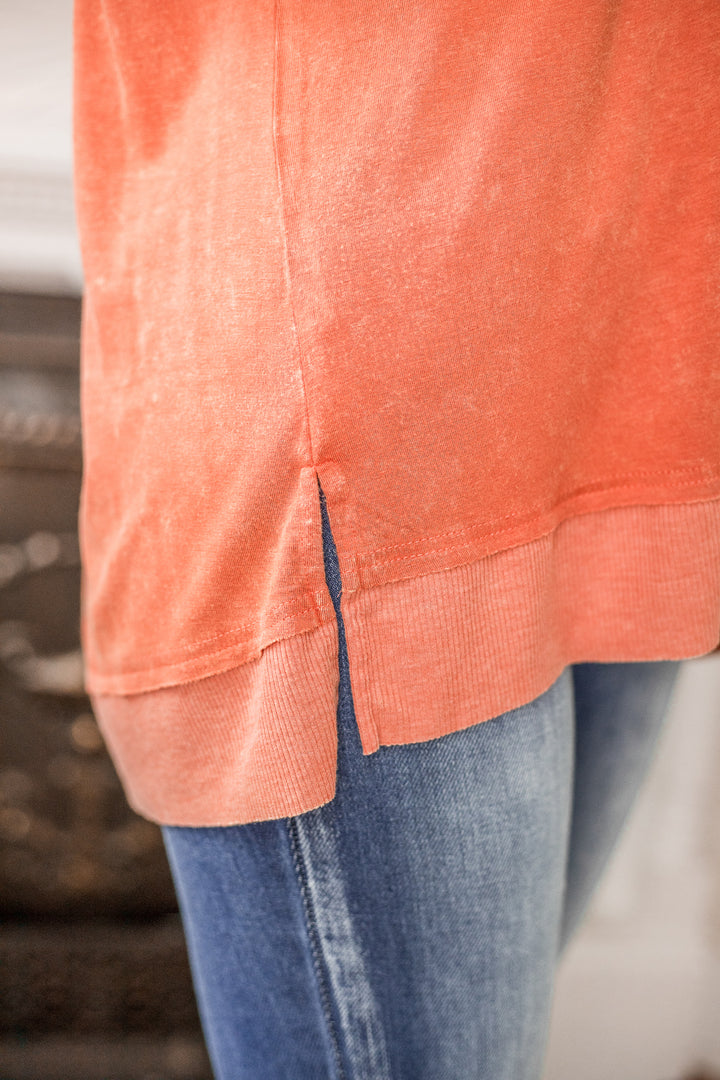 From The Heart Relaxed Top Coral