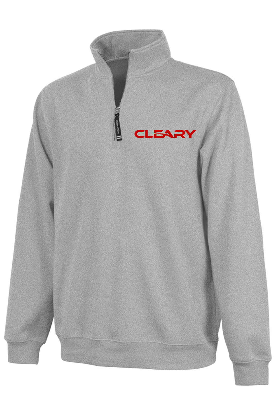 Cleary's Crosswind Quarter Zip Sweatshirt Oxford Heather