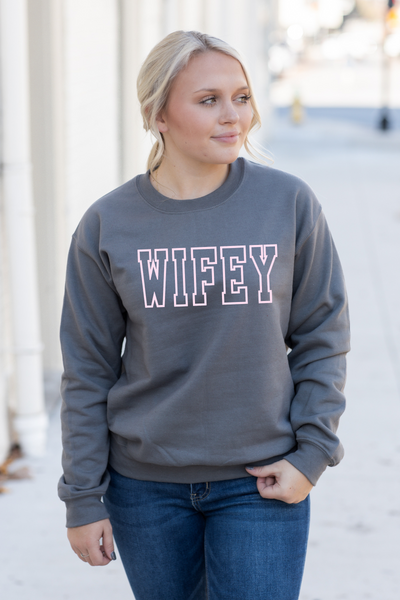 Wifey Varsity Sweatshirt