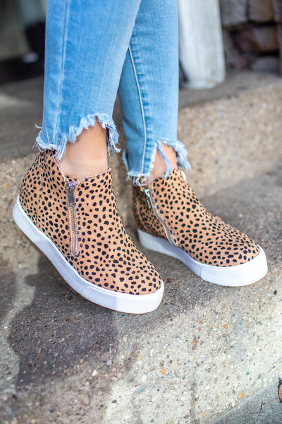 "Tiffany" Sneaker Wedge Cheetah Print
