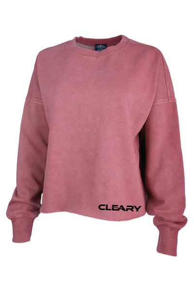 Cleary's Clifton Distressed Boxy Sweatshirt Washed Red