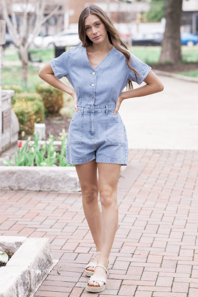Thought You Should Know Denim Romper