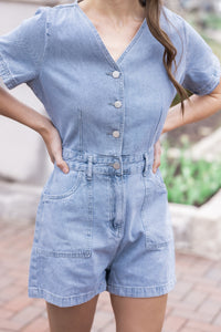 Thought You Should Know Denim Romper