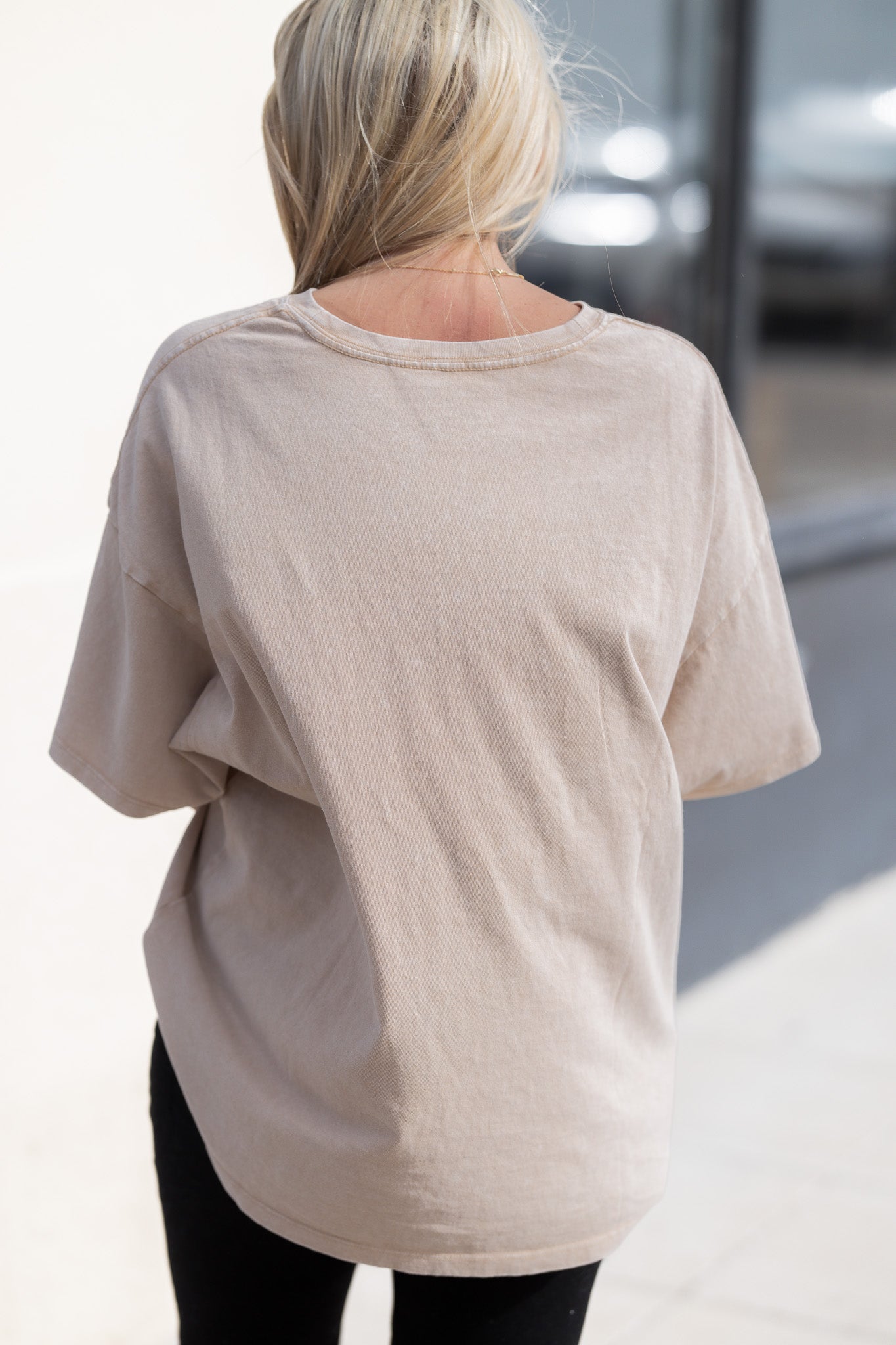 Get Going Oversized Tee Cafe Latte