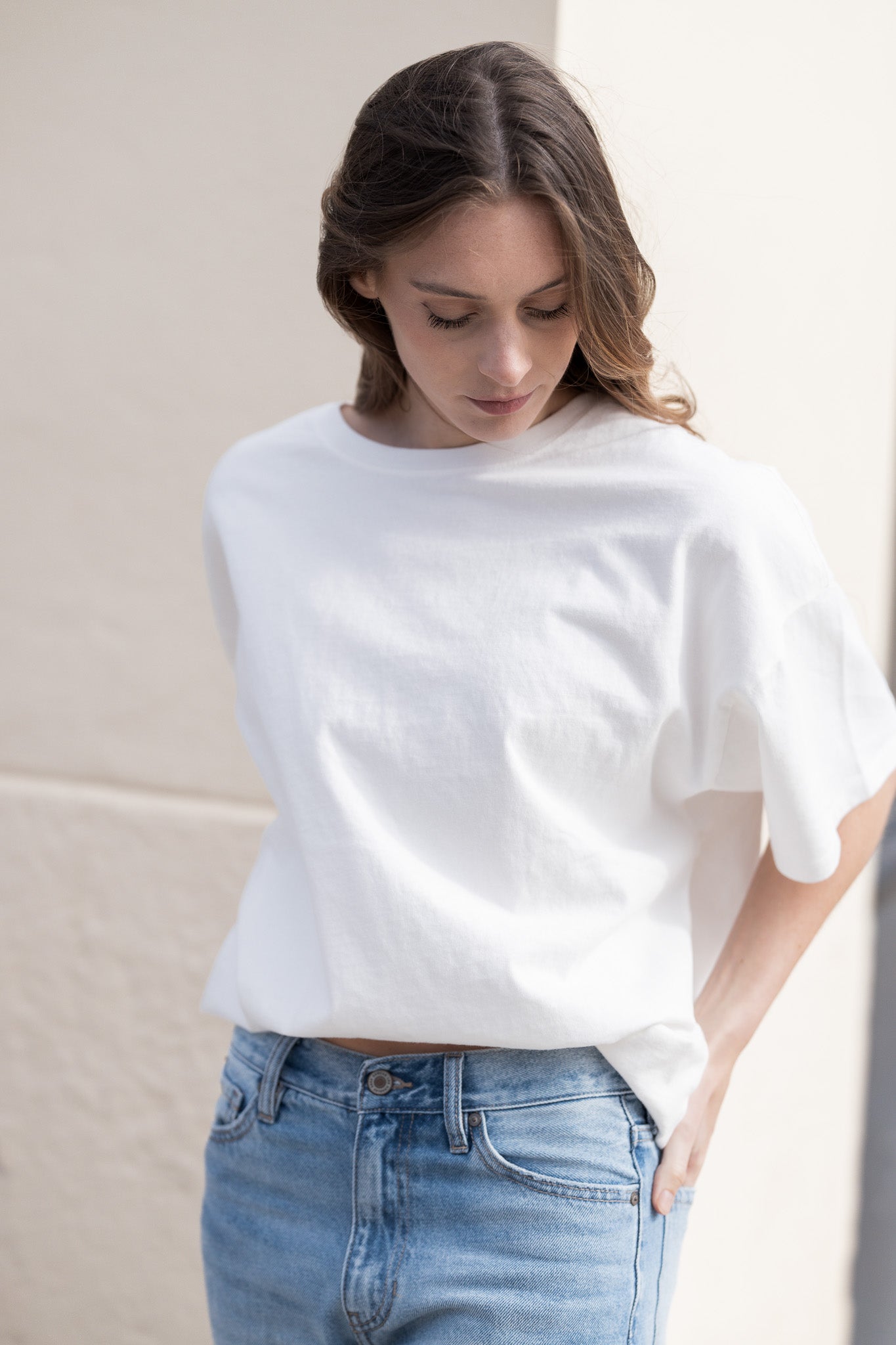 Get Going Oversized Tee Off White