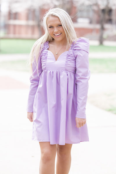 Lavender Skies Sweetheart Neckline Dress