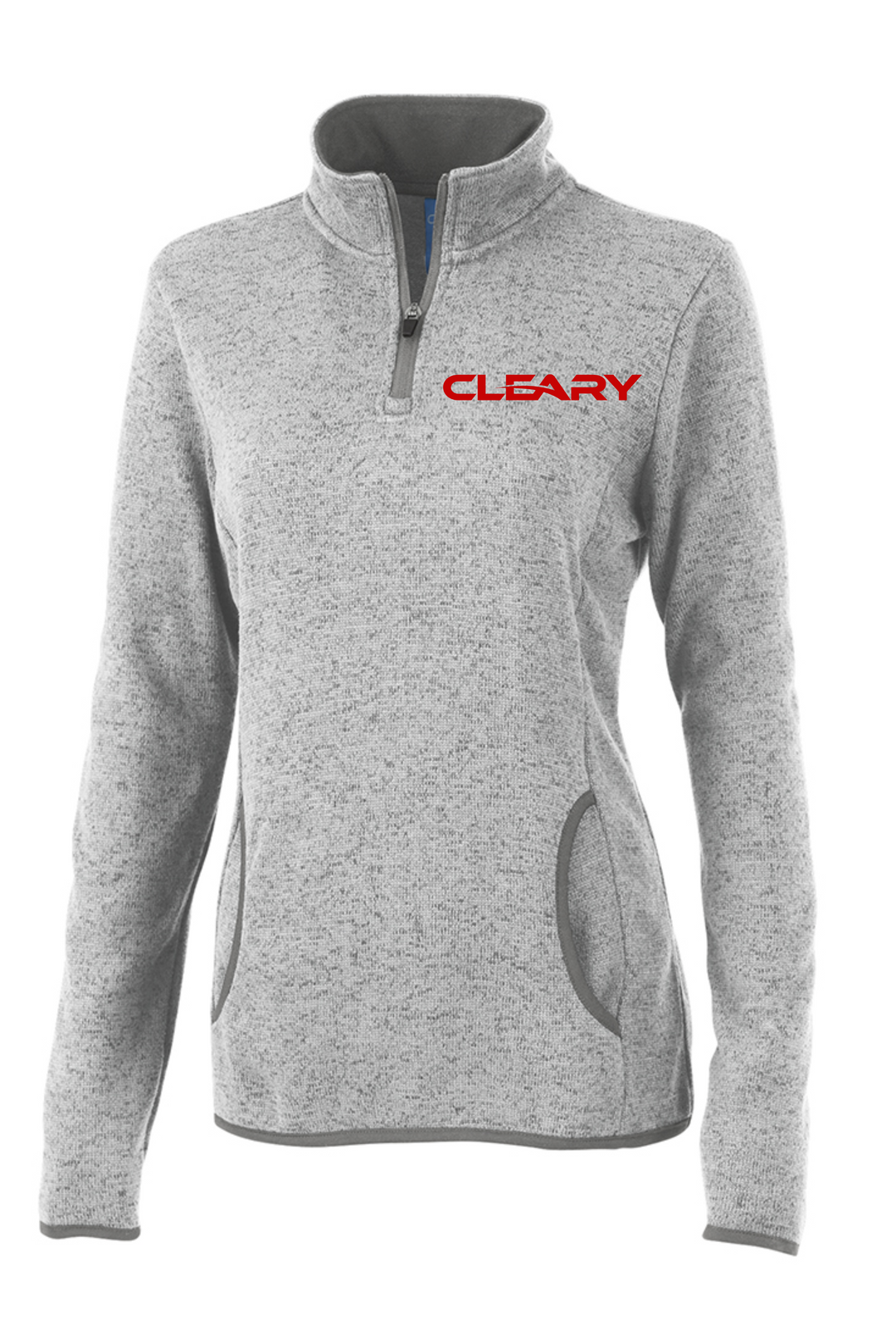 Cleary's Women's Heathered Fleece Pullover Light Grey