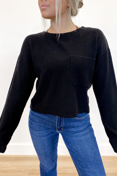 The Best Decision Sweater Top Black