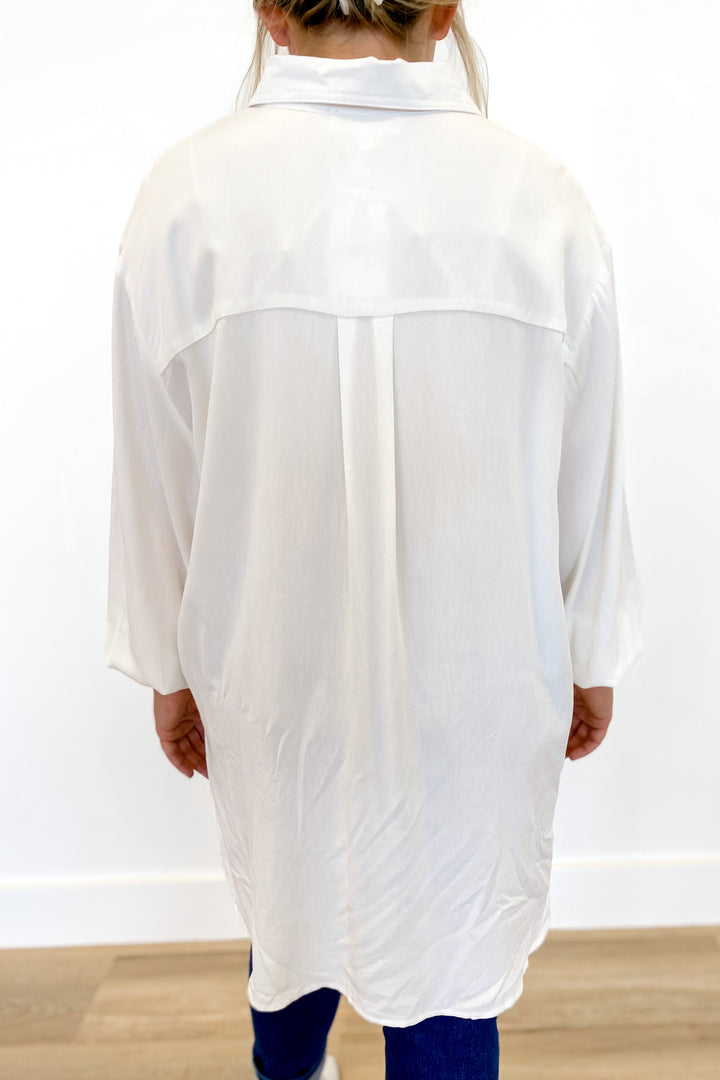 Caught In The Moment Button Down Tunic Ivory