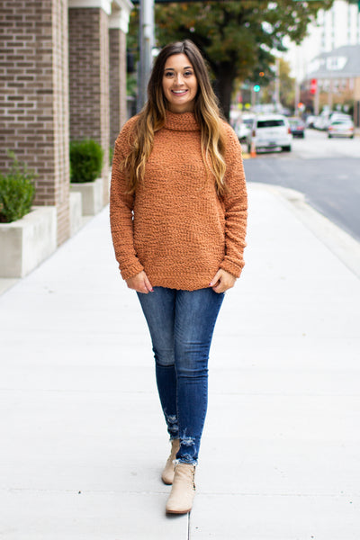 Cozy Little Thing Popcorn Sweater Clay