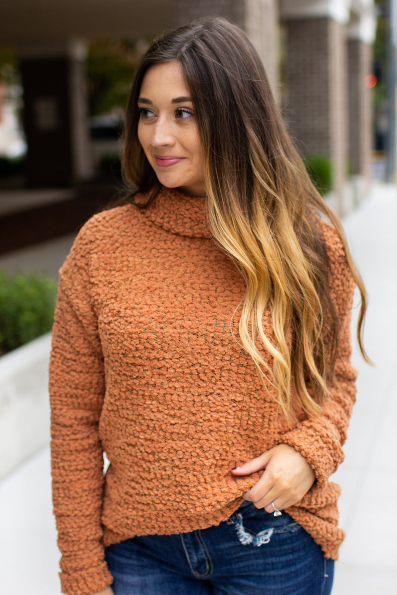 Cozy Little Thing Popcorn Sweater Clay